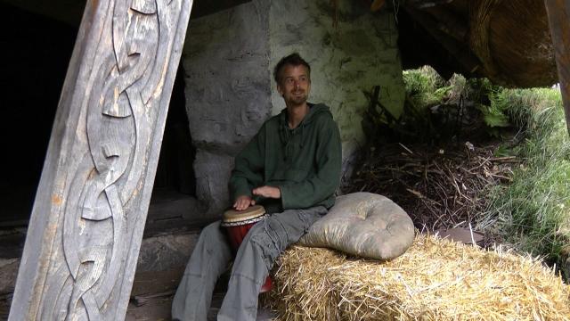 Transfiguration 2011 David R drumming by round house